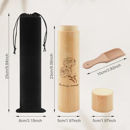 Set of 4 Biodegradable Bamboo Scattering Urns for Human Ashes - Tree of Life