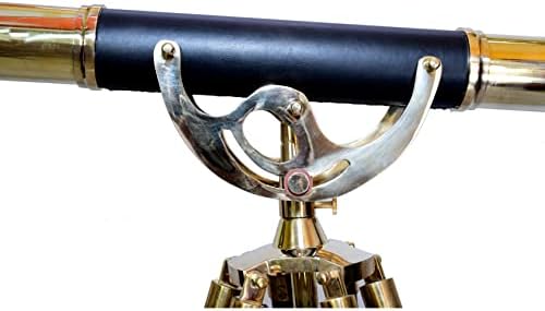 Vintage Double Barrel Brass Telescope Stand