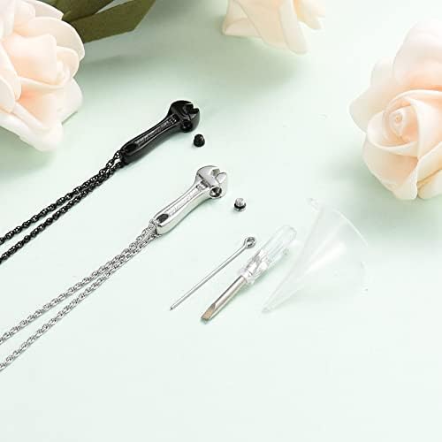 Wrench Urn Necklace for Ashes Stainless Steel