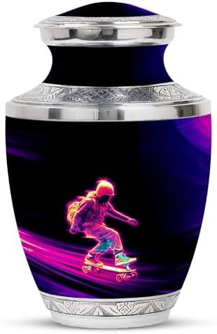 Karyliz 10 Inch Skateboard Urn for Human Ashes
