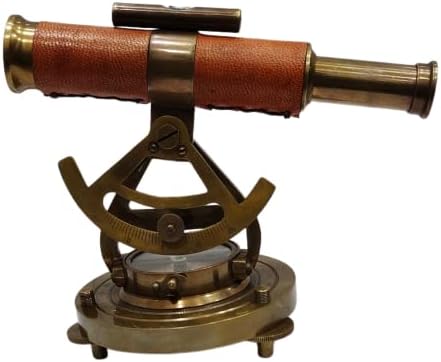 5 Inch Nautical Brass Alidade Compass Telescope Decor