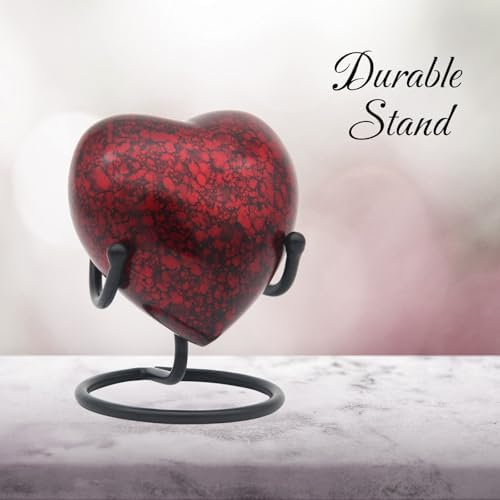 Heart Urn for Human Ashes - Mini Cremation Urn with Secure Lid