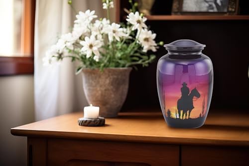 Cowboy Urn for Human Ashes - 200 Cubic Inches