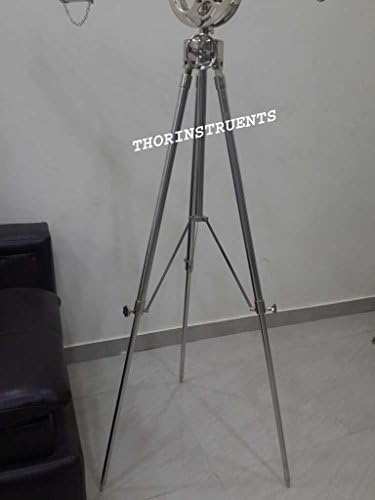 Nautical Brass Telescope with Chrome Finish and Tripod