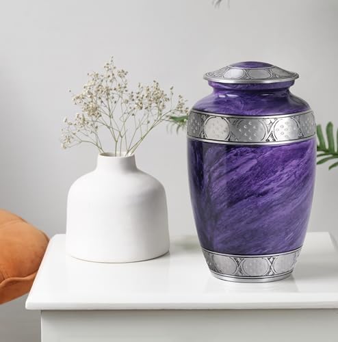 YATSKIA Purple Cremation Urn For Adult Ashes