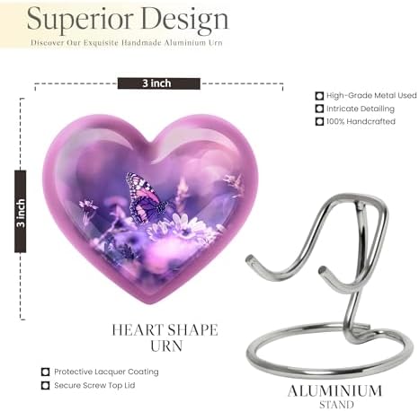 Butterfly Urn for Human Ashes - 3 Inch Handcrafted Memorial Decor