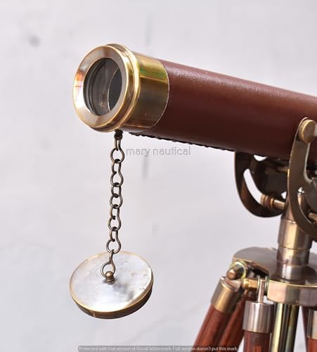 Mary Nautical Brass Floor Standing Telescope With Stand