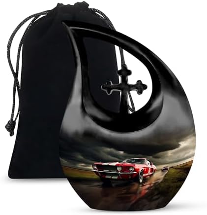 Car Race Urn - 10 Inch Decorative Ash Urn for Adult Female