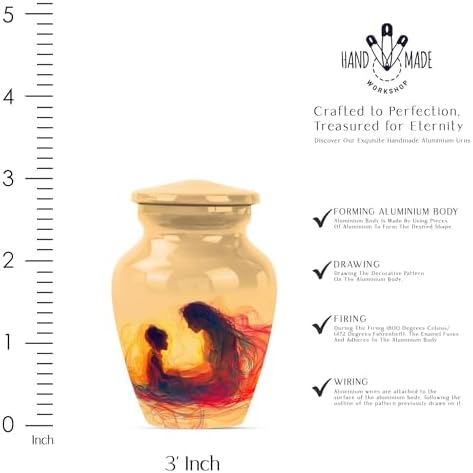 3 Inch Mini Cremation Urn for Ashes - Decorative Urn
