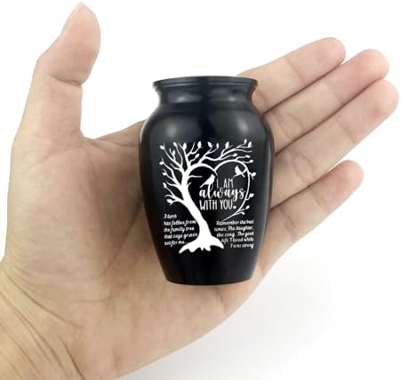 Small Purple Urns for Human Ashes Tree of Life Memorial Keepsake