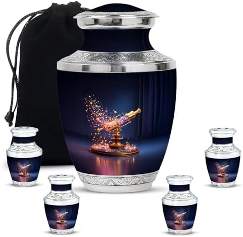 Telescope Decorative Urns Set of 5 for Cremation Ashes