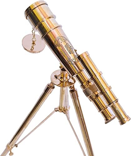 Nautical Handmade Brass Telescope with Tripod Stand