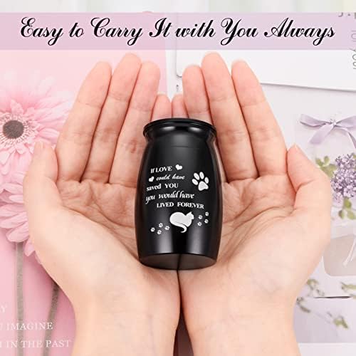 Small Cat Ash Urn 157 Inch Mini Memorial Stainless Steel Pet Keepsake