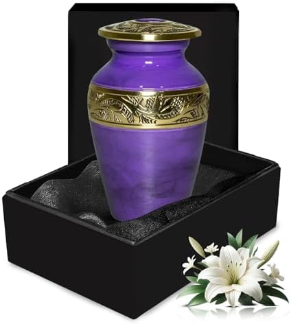 Solace Forever Small Urns for Human Ashes Keepsake - Miniature Memorial Urn Lavender