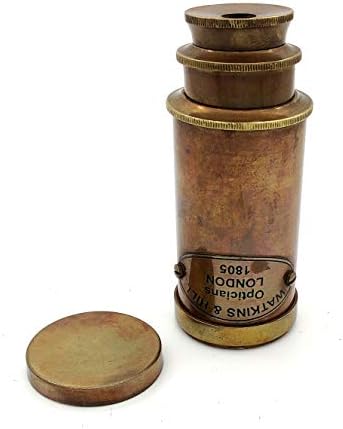 Nautical Brass Spyglass Telescope with Wood Box
