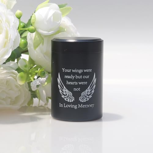 27 Inch Small Urns for Ashes - Set of 4 Aluminium Mini Urns Cremation Urns for Human and Pet Ashes Ashes Holder