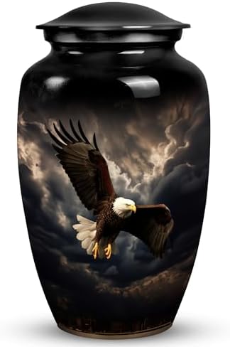 Unique Eagle Rain Clouds Design Cremation Urn for Adult Ashes