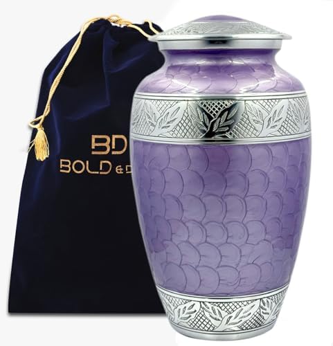 Handcrafted Urn for Ashes - Light Purple Finish