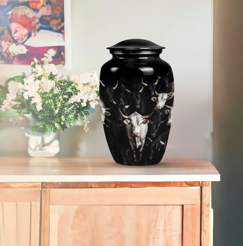 Cow Urn for Human Ashes - 10 Inch