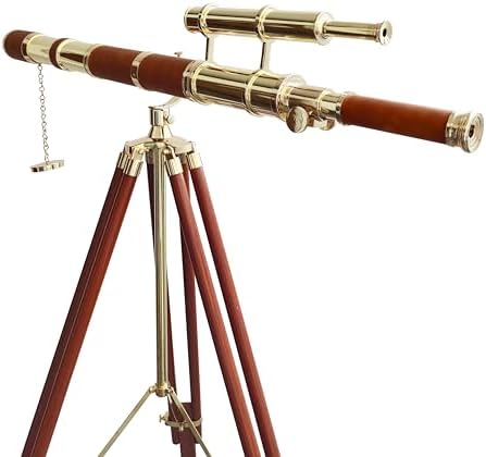 Navirock Vintage Brass Telescope with Leather Cover
