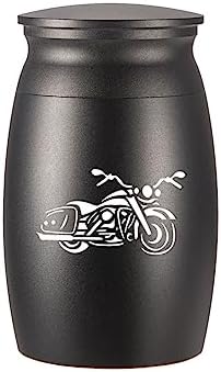 BGAFLOVE Mini Cremation Urn for Ashes 28 High Motorcycle Design