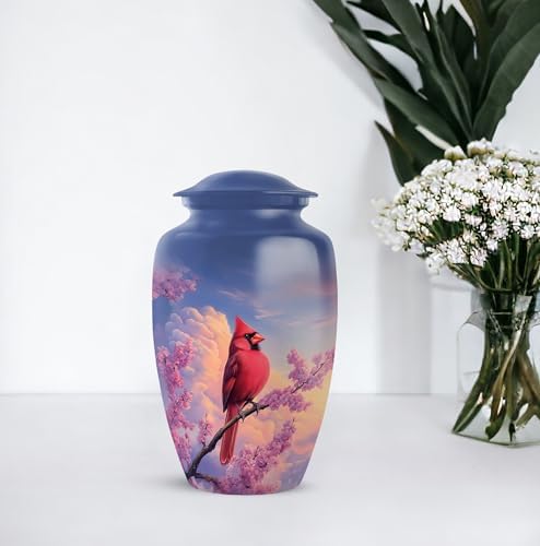Yatskia Purple Cardinal Bird Cremation Urn for Adult Ashes