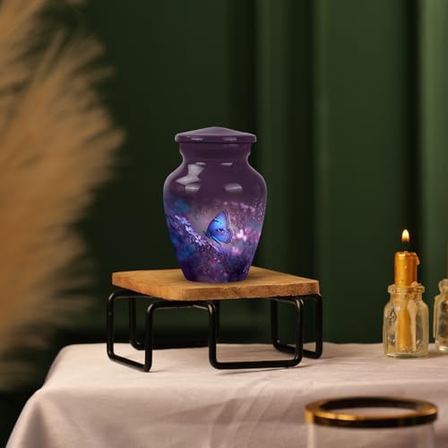 Purple Butterfly Urn for Human Ashes 3 Inch