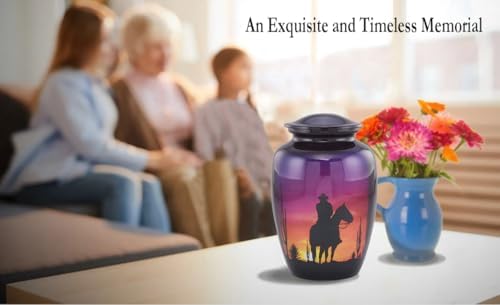 Cowboy Urn for Human Ashes - 200 Cubic Inches