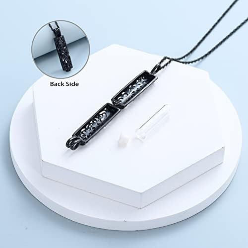 Shajwo Cylinder Cremation Urn Ashes Necklace for Women Men