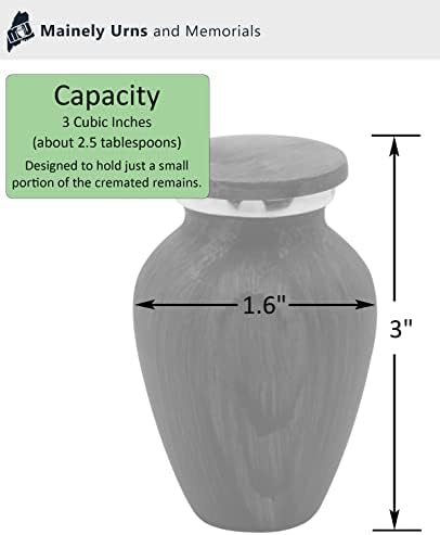 Walnut Wood Keepsake Cremation Urn - 3 Cubic Inch Capacity