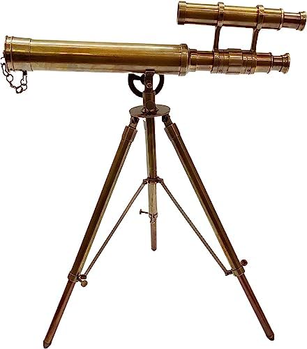 Marine Brass Telescope with Adjustable Tripod Stand