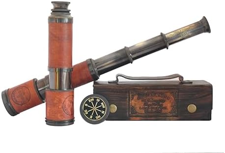 14 Inch Brass Pirate Spyglass Telescope for Adults