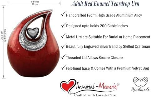 Personalized Teardrop Urn for Human Ashes