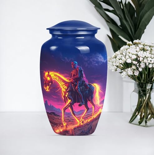 ATRIKYA 10 Inch Horse Urn for Cremation Ashes