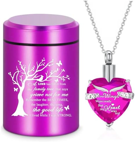 Small Purple Mini Urns for Human Ashes Keepsake