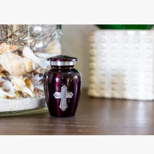 Handcrafted Cross Urn for Ashes - Small