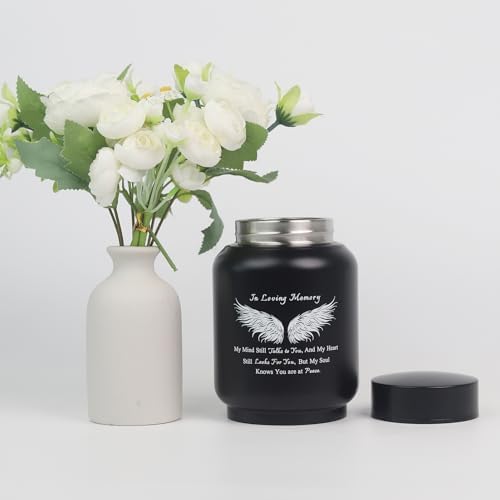 6 Inch Stainless Steel Angel Wing Cremation Urn