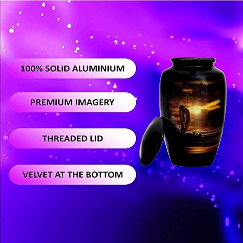 HLC Swan Sunset Mating Cremation Urn for Human Ashes