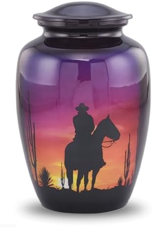 Cowboy Urn for Human Ashes - 200 Cubic Inches