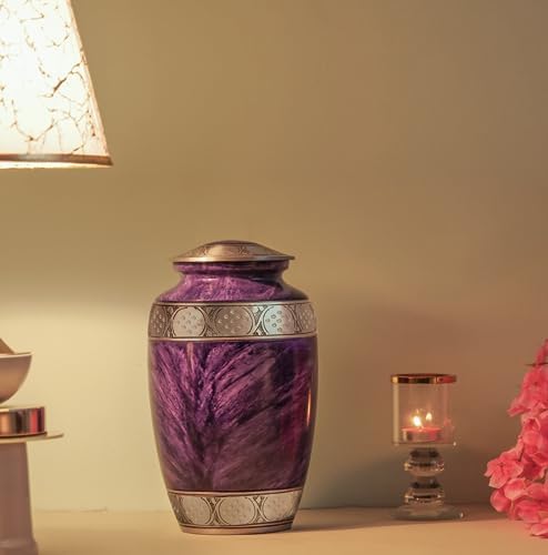 YATSKIA Purple Cremation Urn For Adult Ashes