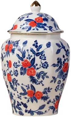 Red Rose Small Urn for Ashes - 8 Inch Ceramic Keepsake