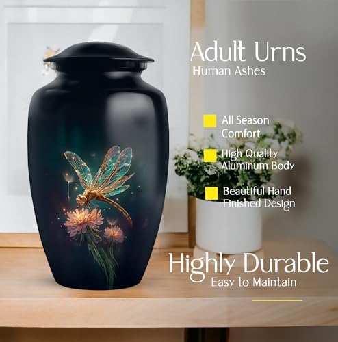 Dragonfly Urns for Human Ashes - 10 Inch Large Cremation Urn