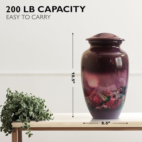 Elegant Brass Cremation Urn with Velvet Cover