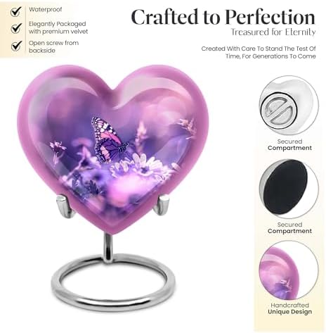 Butterfly Urn for Human Ashes - 3 Inch Handcrafted Memorial Decor