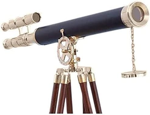 Nautical Marine Floor Standing Telescope with Wooden Tripod Base 1
