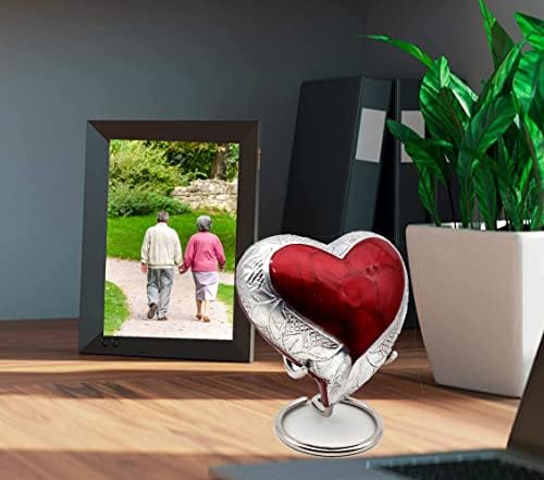RED Heart Keepsake Urn - Mini Cremation Urn for Ashes