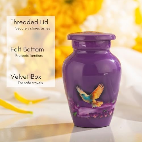 Beautiful Mini Cremation Urn for Ashes - Small Keepsake Memorial Urn