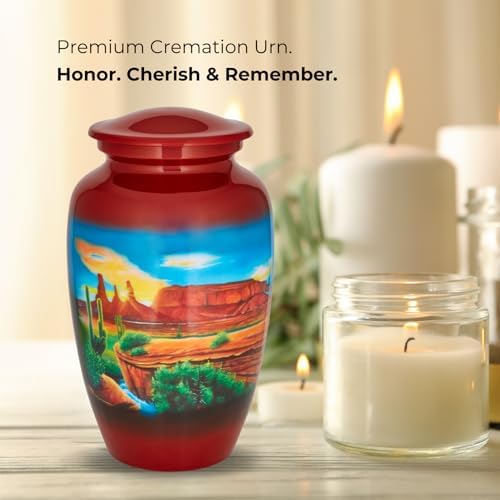 Sonoran Desert Adult Cremation Urn Red