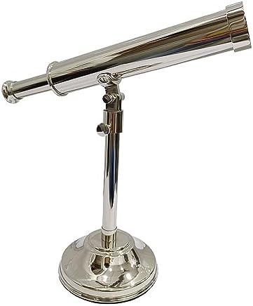 Nautical Brass Telescope with Nickel Finish Vintage Look
