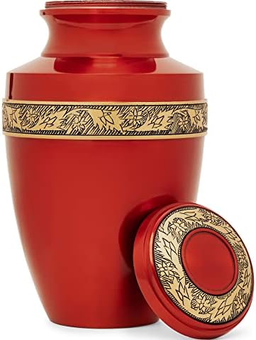 Eternal Harmony Large Cremation Urn 7x11 Dark Red